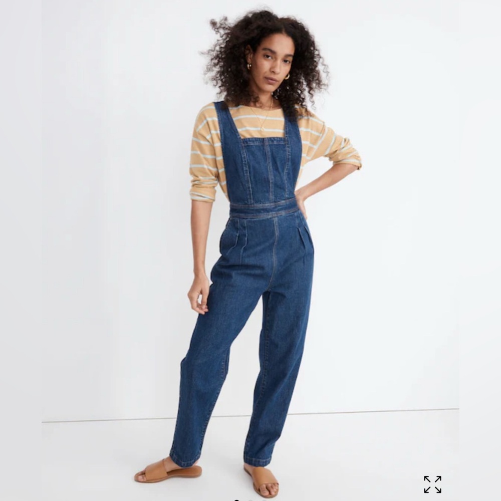 Madewell Tapered Overalls in Dunson Wash, Sz 6